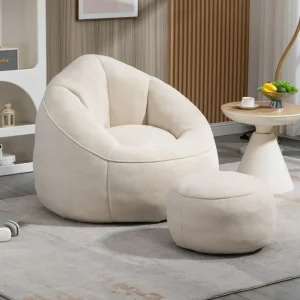 Oversized Lounge Chair with Ottoman