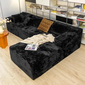 Corduroy Modular Sectional Couch